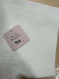 DEFECT | Roshan Ribbed Oversized Tee in White in XL