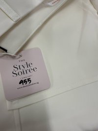 DEFECT | Hilton Highwaist Pants in White in L DEFECT | Hilton Highwaist Pants in White in L