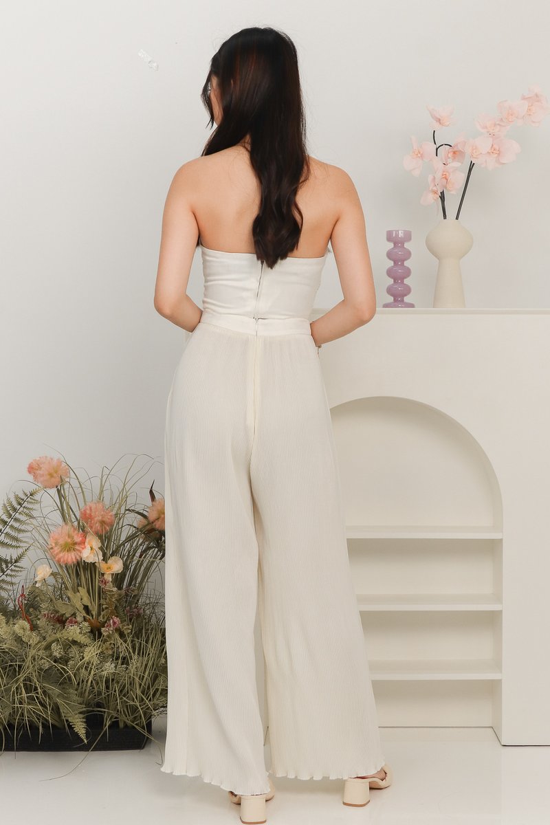 SALE EXCLUSIVE DEFECT | Pierson Pleat Co-ord Pants in Cream White