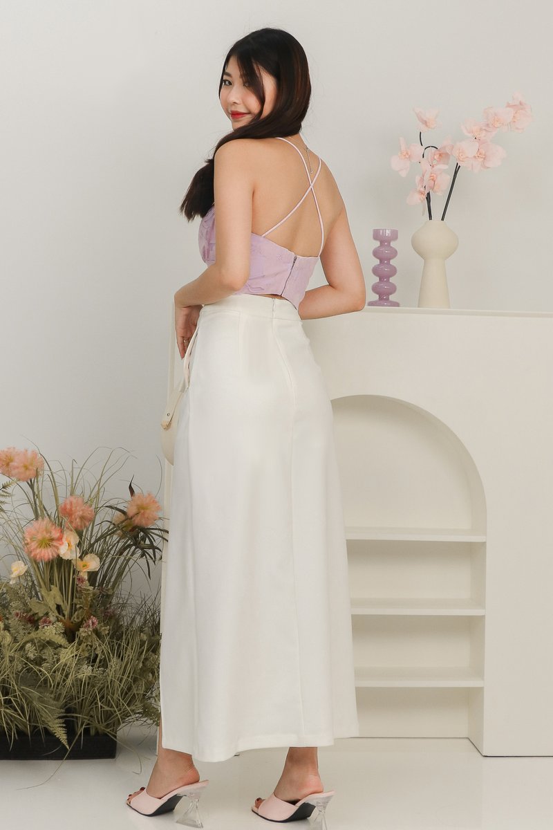 DEFECT | Sandy Slit Maxi In White (With Shorts Lining) in XS