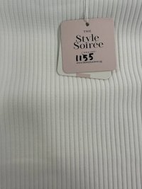 DEFECT | Roshan Ribbed Oversized Tee in White in M, XL