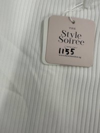 DEFECT | Roshan Ribbed Oversized Tee in White in M, XL