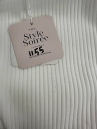 DEFECT | Roshan Ribbed Oversized Tee in White in M, XL