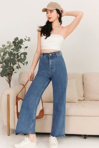 Preslie Pleat Co-ord Top in White Preslie Pleat Co-ord Top in White