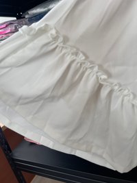 DEFECT | Pace Puffy Sleeve Romper Dress in White in XS