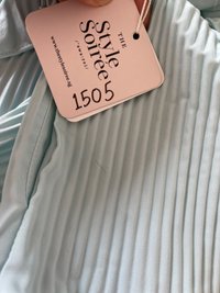 DEFECT | Praise Pleat Offshoulder Romper Dress in Light Tiffany in XXS DEFECT | Praise Pleat Offshoulder Romper Dress in Light Tiffany in XXS