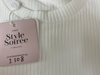 DEFECT | Roshan Ribbed Oversized Tee in White in M DEFECT | Roshan Ribbed Oversized Tee in White in M