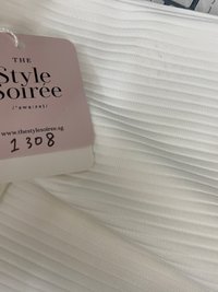 DEFECT | Roshan Ribbed Oversized Tee in White in M DEFECT | Roshan Ribbed Oversized Tee in White in M