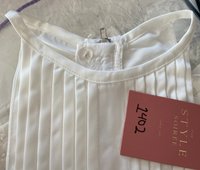 DEFECT | Perl Pleated Halter Top in White  DEFECT | Perl Pleated Halter Top in White