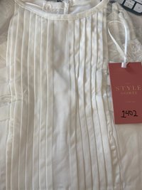 DEFECT | Perl Pleated Halter Top in White  DEFECT | Perl Pleated Halter Top in White