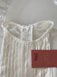 DEFECT | Perl Pleated Halter Top in White  DEFECT | Perl Pleated Halter Top in White