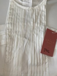 DEFECT | Perl Pleated Halter Top in White  DEFECT | Perl Pleated Halter Top in White