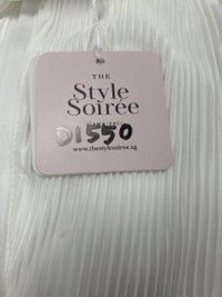 DEFECT | Plisse Pleats Halter Top in White in L DEFECT | Plisse Pleats Halter Top in White in L