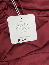 DEFECT | Kerin Knotted Satin Top in Maroon in XL DEFECT | Kerin Knotted Satin Top in Maroon in XL