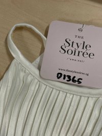 DEFECT | Promise Pleat Halter Top in White in XXS DEFECT | Promise Pleat Halter Top in White in XXS