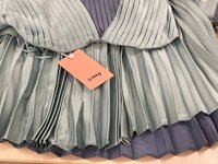 DEFECT | Cerine Colourblock Pleat Romper Dress in Teal x Navy in XS 