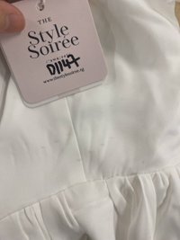 DEFECT | Pace Puffy Sleeve Romper Dress in White in XS DEFECT | Pace Puffy Sleeve Romper Dress in White in XS