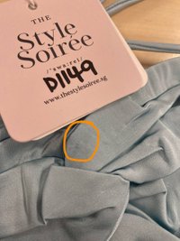 DEFECT | Kerin Knotted Satin Top in Teal Blue in S DEFECT | Kerin Knotted Satin Top in Teal Blue in S