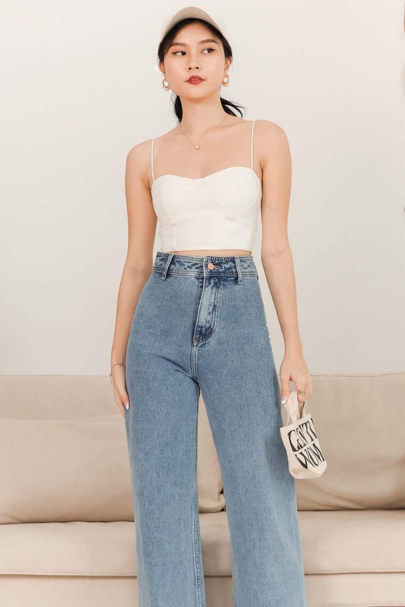 Bora Bustier Top in White