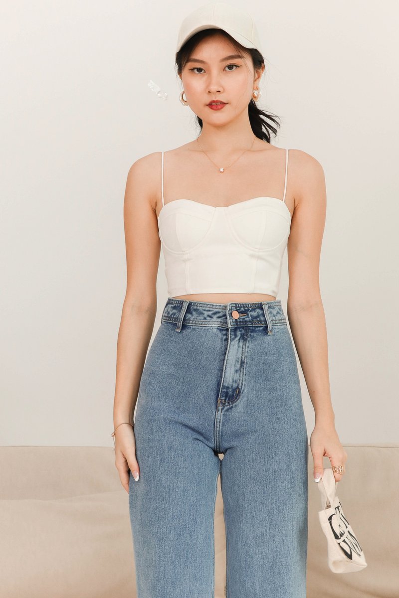 Bora Bustier Top in White