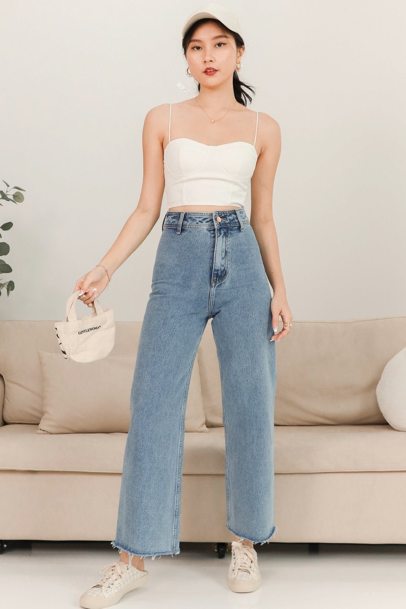 Bora Bustier Top in White
