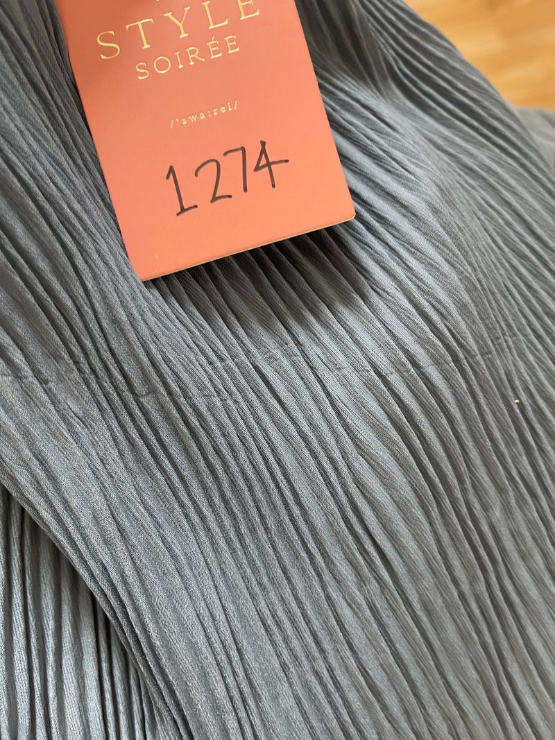 DEFECT | Petra Pleated Midi in Steel Blue in L DEFECT | Petra Pleated Midi in Steel Blue in L