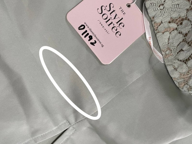 DEFECT | Lerine Lace Midi in Mint in XS  DEFECT | Lerine Lace Midi in Mint in XS