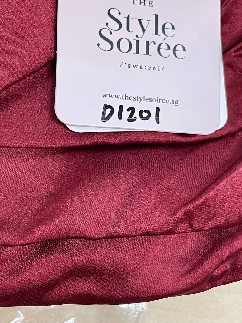 DEFECT | Kerin Knotted Satin Top in Maroon in XL