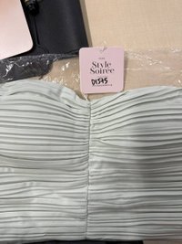 DEFECT | Poline Pleated Padded Top in Mint In S & M DEFECT | Poline Pleated Padded Top in Mint In S & M