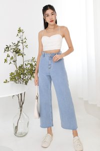 Sana Sweetheart Crossback Top in White Sana Sweetheart Crossback Top in White