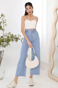 Sana Sweetheart Crossback Top in White Sana Sweetheart Crossback Top in White