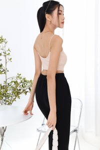 Parisa Padded Low Back Top in Nude
