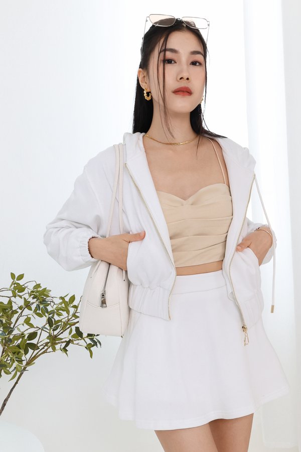 DEFECT | Carryn Co-ord Hoodie Jacket in White in S