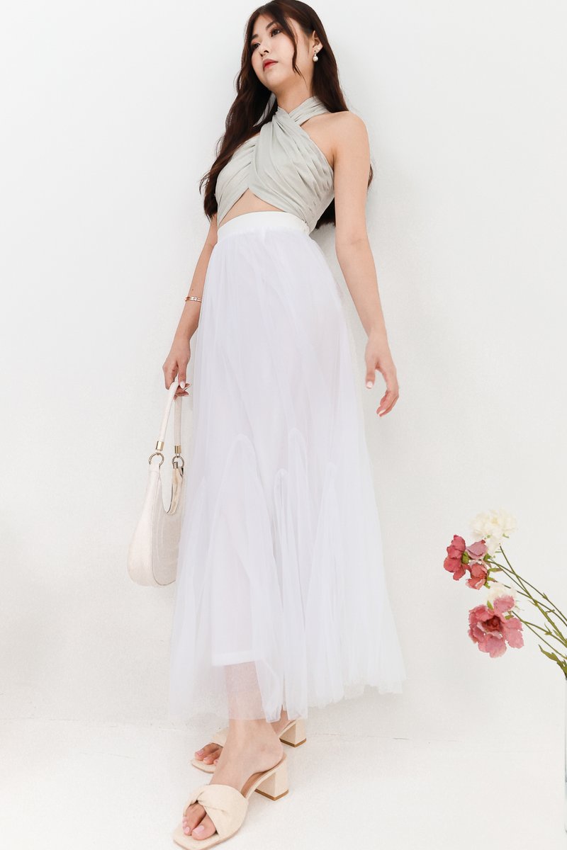 Tulle skirt white for clearance sale