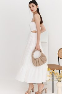 DEFECT | Carrie Cut Out Maxi in White in XXS