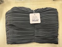 DEFECT | Poline Pleated Padded Top in Black  DEFECT | Poline Pleated Padded Top in Black