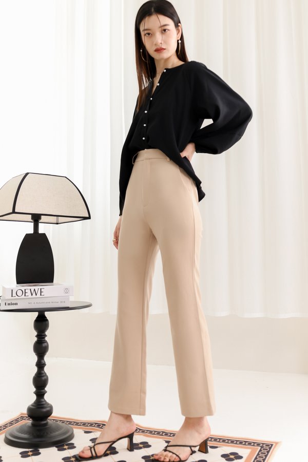 Tara Tailored Pants in Camel Brown