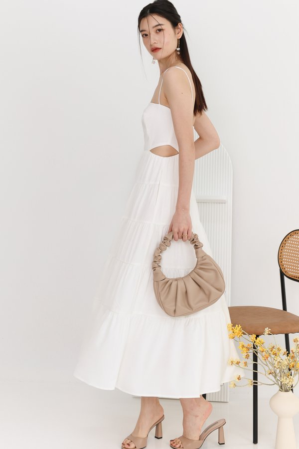 DEFECT | Carrie Cut Out Maxi in White in XXS