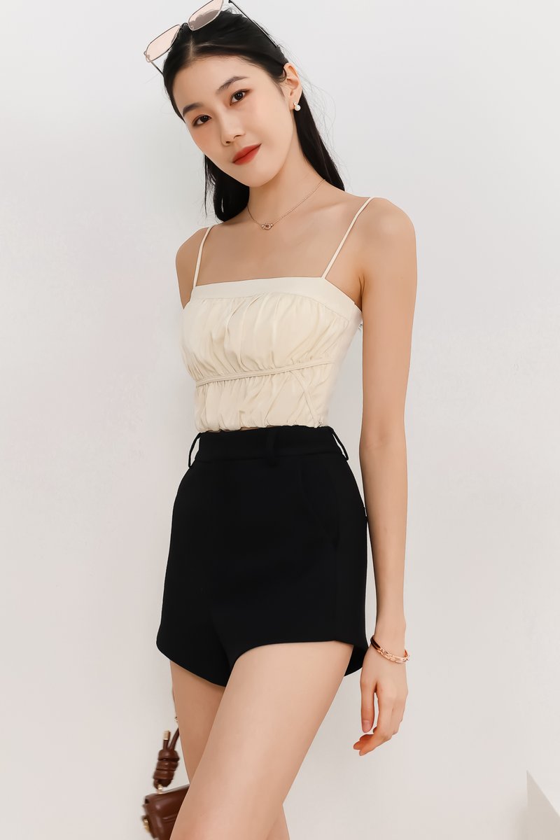 Perla Padded Top in Pastel Yellow