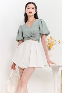 Peydra Puffy Sleeve Top in Sage Peydra Puffy Sleeve Top in Sage