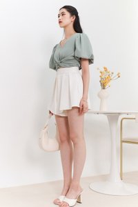Peydra Puffy Sleeve Top in Sage Peydra Puffy Sleeve Top in Sage