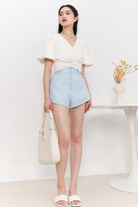 Terrie Tweed Co-ord Shorts in Blue Terrie Tweed Co-ord Shorts in Blue
