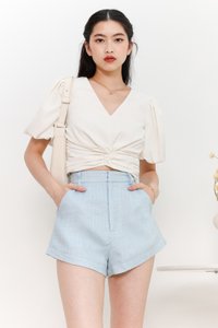 Terrie Tweed Co-ord Shorts in Blue Terrie Tweed Co-ord Shorts in Blue