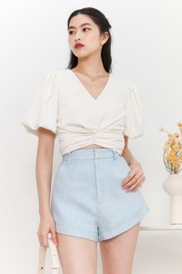 Terrie Tweed Co-ord Shorts in Blue Terrie Tweed Co-ord Shorts in Blue