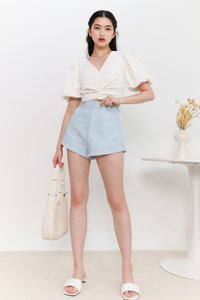 Terrie Tweed Co-ord Shorts in Blue Terrie Tweed Co-ord Shorts in Blue