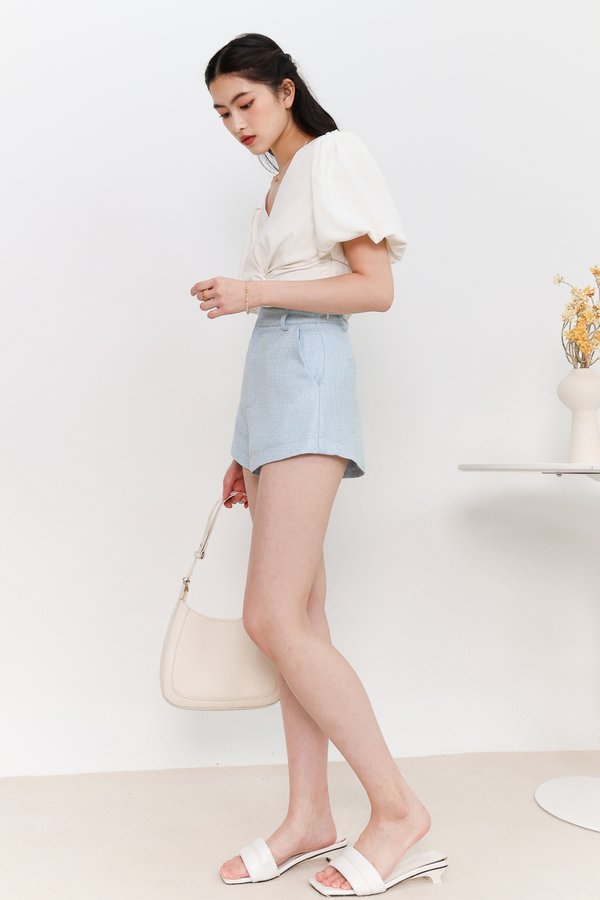 DEFECT | Peydra Puffy Sleeve Top in White in M