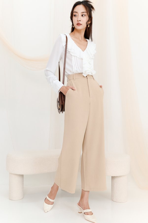 Harlyn Highwaisted Pants in Light Brown