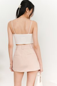 Odessa Overlap Skorts in Nude Blush