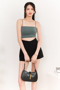 Raquel Ruched Co-ord Padded Top in Muted Green Raquel Ruched Co-ord Padded Top in Muted Green