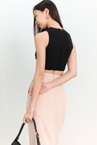 DEFECT | Piper Pleat Top in Black in XL